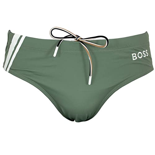 BOSS Men's Jersey Swim_Brief, Open Green343, XL von BOSS