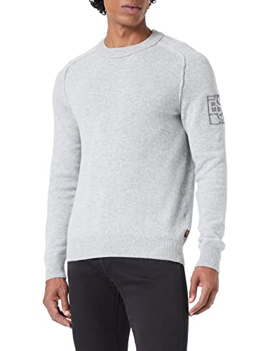 BOSS Men's Kimede Knitted_Sweater, Open Grey, XXL von BOSS