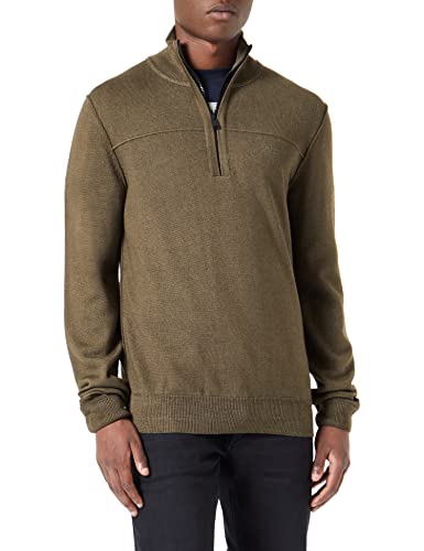 BOSS Men's Koblend Knitted_Sweater, Dark Green, L von BOSS