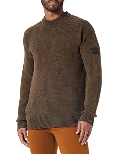 BOSS Men's Komentino Knitted_Sweater, Dark Green, L von BOSS