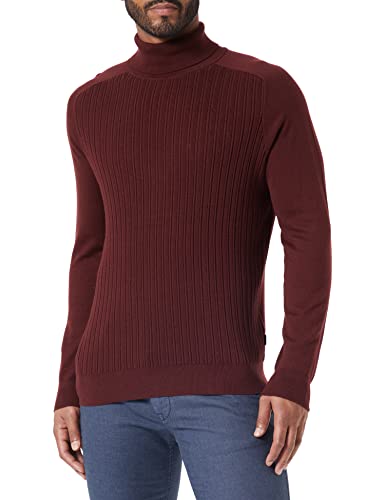 BOSS Men's Konowemo Knitted_Sweater, Dark Red, XXL von BOSS