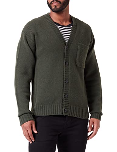 BOSS Men's Kouzzle Knitted_Cardigan, Dark Green, S von BOSS