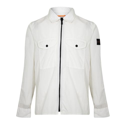 BOSS Men's Lovel-Zip_8 Shirts, Open White131, XL von BOSS