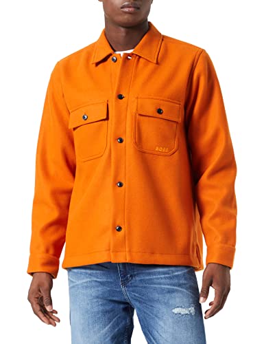BOSS Men's Lovvo Shirt, Open Orange, S von BOSS