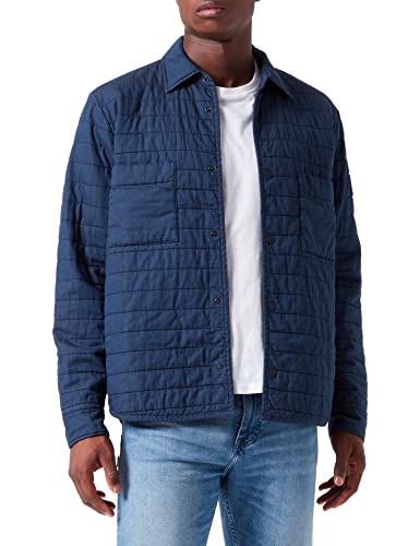 BOSS Men's Lutter Shirt, Dark Blue, XL von BOSS