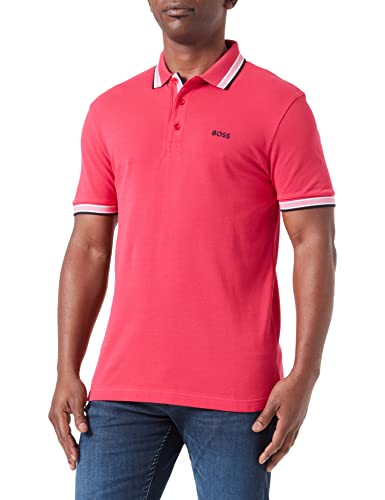 BOSS Men's Paddy Polo, Medium Pink660, L von BOSS