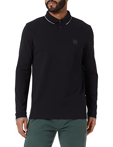 BOSS Men's Passertiplong Jersey, Black1, M von BOSS