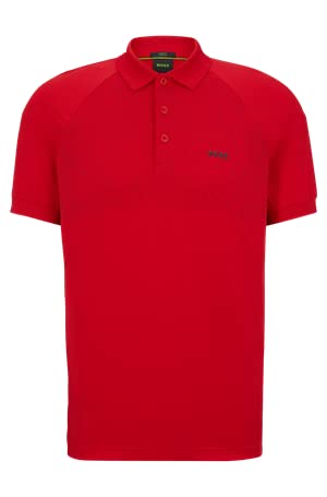 BOSS Men's Pauletech Polo, Medium Red610, XL von BOSS