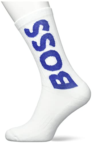 BOSS Men's QS Rib Logo CC Short_Socks, Open White112, 39-42 von BOSS