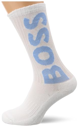 BOSS Men's QS Rib Logo CC Short_Socks, Open White115, 43-46 von BOSS