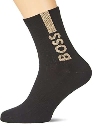 BOSS Men's QS Rib Lurex CC Short_Socks, Black1, 39-42 von BOSS