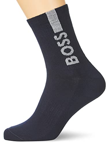 BOSS Men's QS Rib Lurex CC Short_Socks, Dark Blue401, 43-46 von BOSS