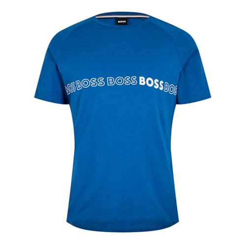 BOSS Men's RN Slim Fit Beach_T_Shirt, Medium Blue428, L von BOSS