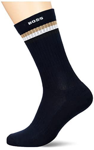 BOSS Men's RS Rib Iconic CC Regular_Socks, Dark Blue401, 43-46 von BOSS