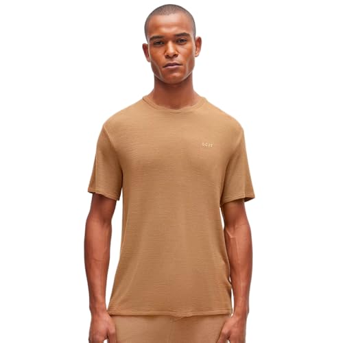 BOSS Men's Rib Pyjama_T_Shirt, Medium Beige260, XXL von BOSS