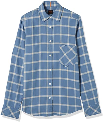 BOSS Men's Riou_1 Shirts, Light/Pastel Blue459, L von BOSS