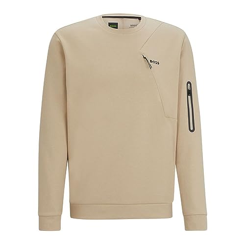 BOSS Men's Salbiq Sweatshirt, Medium Beige269, S von BOSS