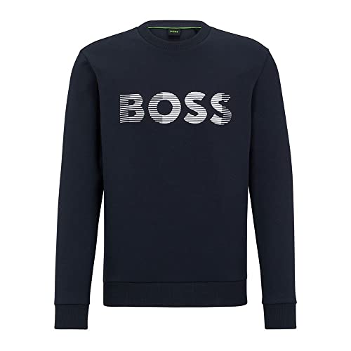 BOSS Men's Salbo 1 Sweatshirt, Dark Blue402, L von BOSS