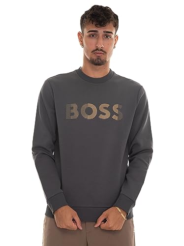 BOSS Men's Salbo 1 Sweatshirt, Dark Grey27, XL von BOSS