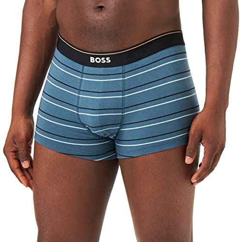 BOSS Men's Stripe Trunk, Turquoise/Aqua446, M von BOSS