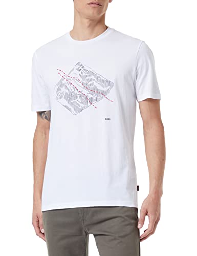 BOSS Men's Teetuned 2 Shirt, White, XXXL von BOSS