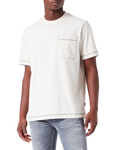 BOSS Men's Testitch Shirt, Open White, XXXL von BOSS