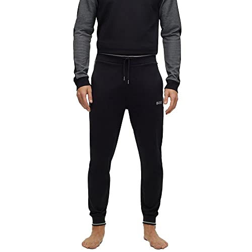 BOSS Herren Jogginghose Trainingshose Homewear Loungewear Tracksuit Pants, Farbe:Schwarz, Größe:M, Artikel:-001 Black von BOSS