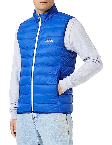 BOSS Men's V_Thor Outerwear-Waistcoat, Bright Blue439, L von BOSS