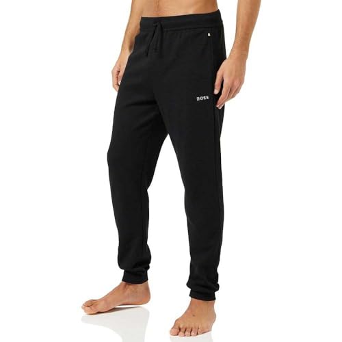 BOSS Men's Waffle Cuff Pyjama_Pant, Black1, L von BOSS