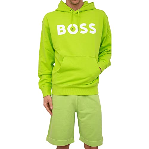 BOSS Men's WebasicHood Sweatshirt, Bright Green329, M von BOSS