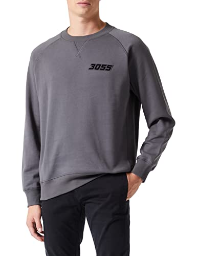 BOSS Men's Wereflective Sweatshirt, Dark Grey22, L von BOSS