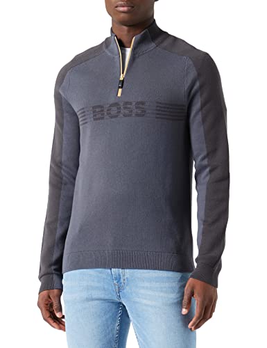 BOSS Men's Zirros Knitted-Sweater, Dark Grey27, XXL von BOSS