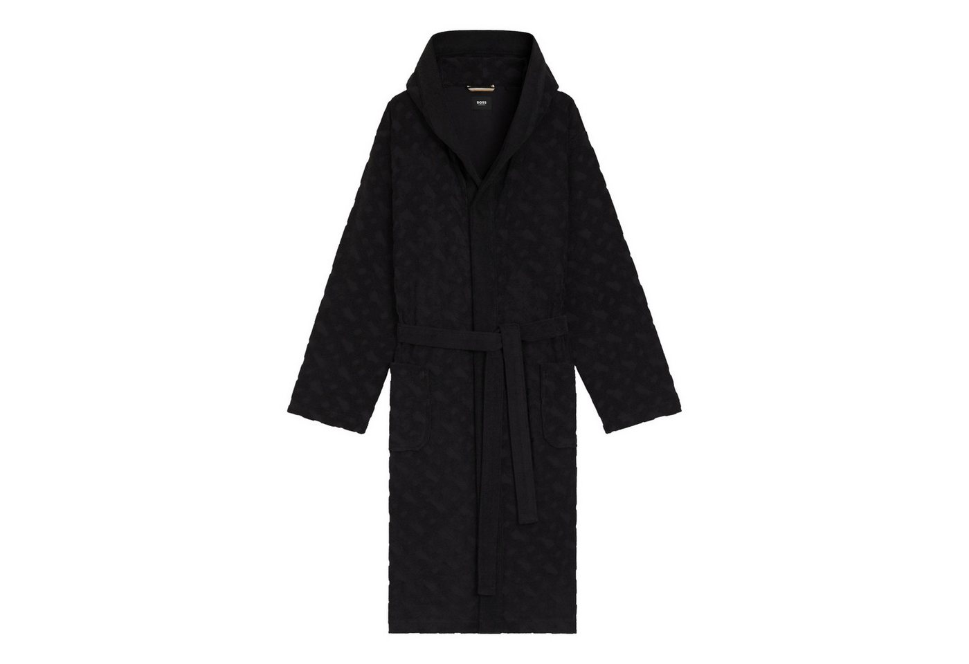 BOSS Morgenmantel Fashion Robe, knielang, Baumwoll-Mix, mit Bindegürtel, Bindeverschluss, mit strukturierter Oberfläche von BOSS
