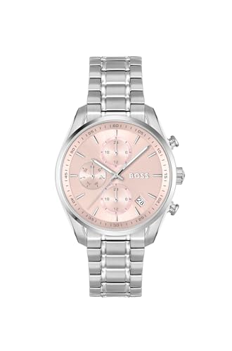 BOSS Multi Zifferblatt Quarz Uhr für Damen Kollektion Grand Tour Ladies mit Silbernes Edelstahlarmband - 1502765 von BOSS