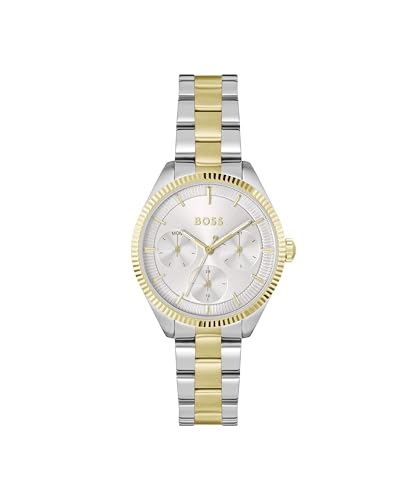 BOSS Multi Zifferblatt Quarz Uhr für Damen Kollektion SAGE Sport mit Zweifarbiges Edelstahlarmband - 1502804 von BOSS