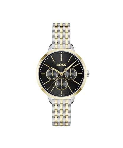 BOSS Multi Zifferblatt Quarz Uhr für Damen Kollektion Symphony LE mit Zweifarbiges Edelstahlarmband - 1502783 von BOSS