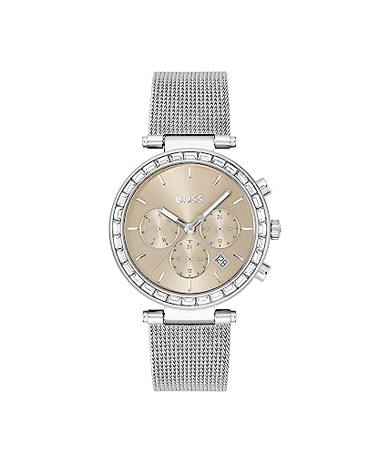 BOSS Multi Zifferblatt Quarz Uhr für Damen mit Silbernes Edelstahlarmband - 1502693 von BOSS