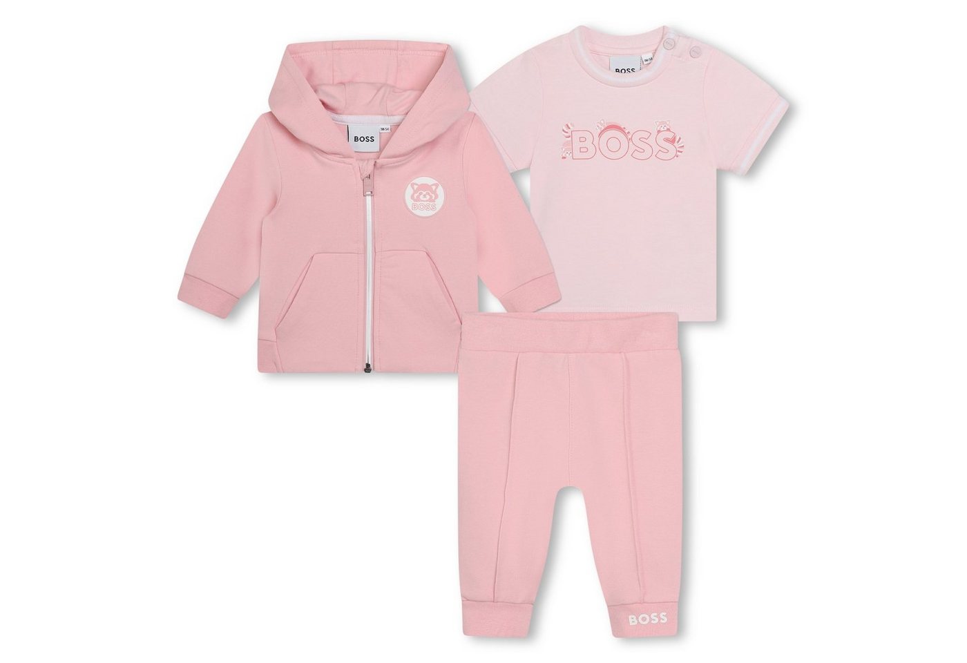 Boss Kidswear Neugeborenen-Geschenkset BOSS Kidswear Baby Jogginganzug rosa Set 3-teilig Boss Kidswear Neugeborenen-Geschenkset BOSS Kidswear Baby Jogginganzug rosa Set 3-teilig von Boss Kidswear