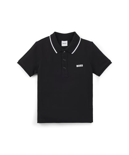 BOSS - POLOHEMD MIT KURZEN ARMELN Schwarz 100% Baumwolle 18MONATE von BOSS