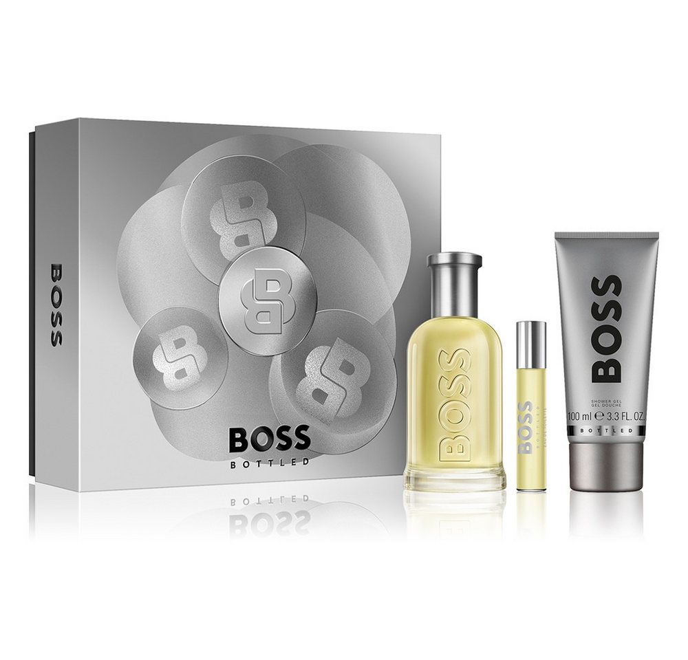 BOSS Pflege-Geschenkset Hugo Boss Bottled Eau De Toilette 100 ml + Mini 10 ml, 2-tlg., Klassischer Duft für den modernen Mann von BOSS