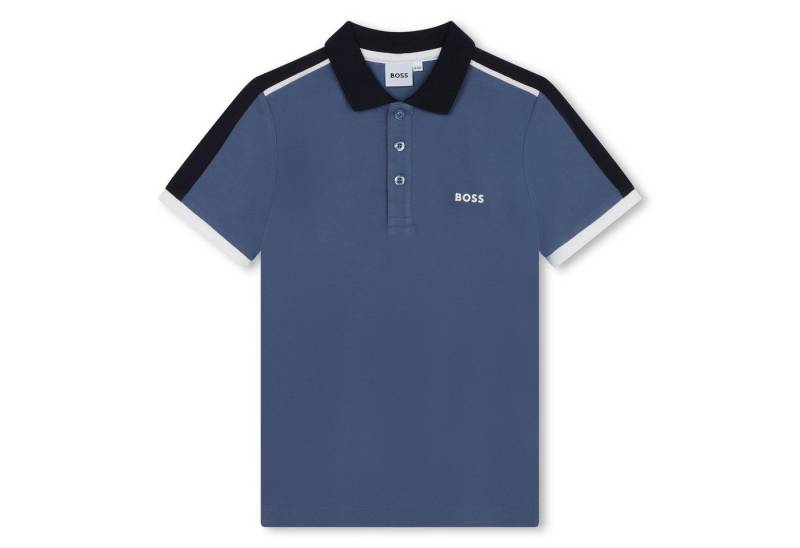 Boss Kidswear Poloshirt BOSS Kidswear Poloshirt blau mit Farbblöcken und Logo von Boss Kidswear