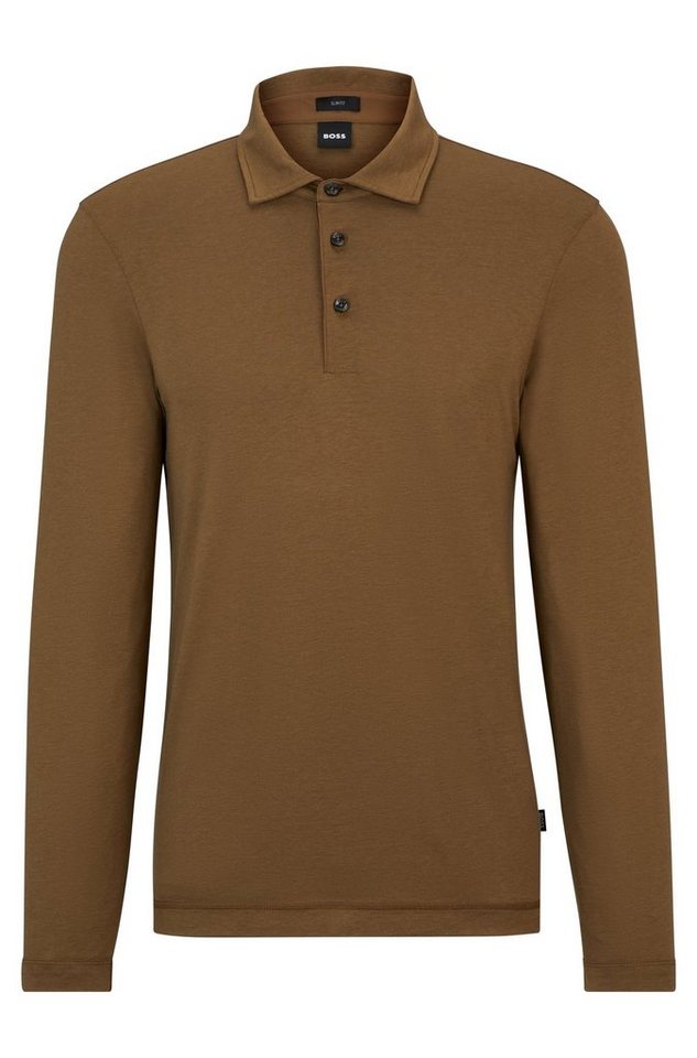 BOSS Poloshirt Langarm Poloshirt Pleins - Eng von BOSS