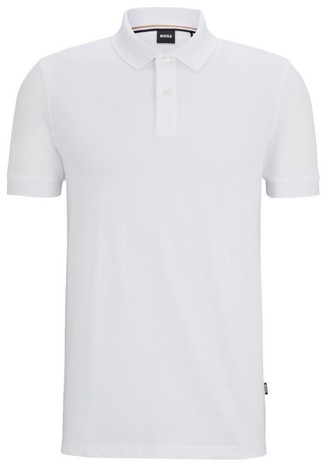 BOSS Poloshirt REGULAR-FIT Poloshirt Herren kurzarm AUS BAUMWOLLE MIT LOGO-STICKEREI von BOSS