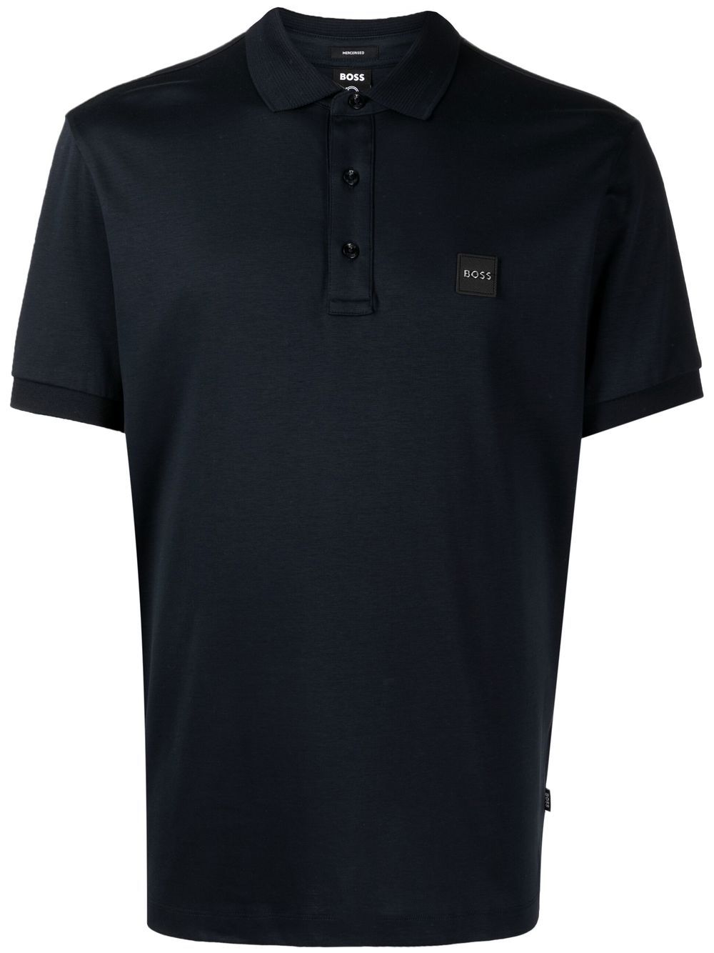 BOSS Poloshirt mit Logo-Patch - Blau von BOSS