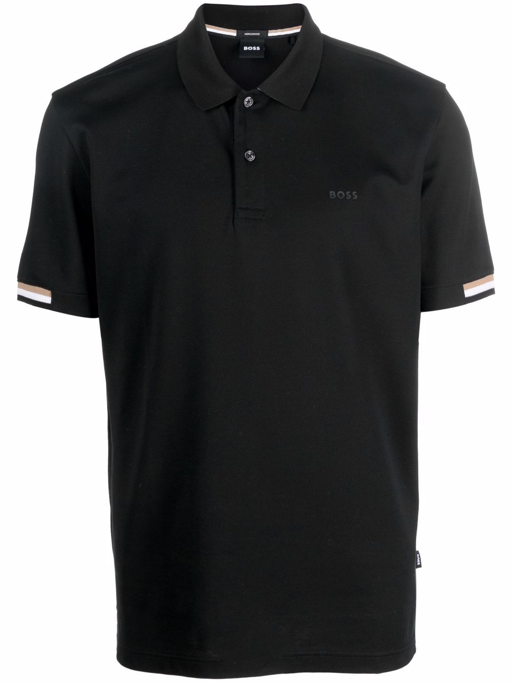 BOSS Poloshirt mit Streifendetail - Schwarz von BOSS