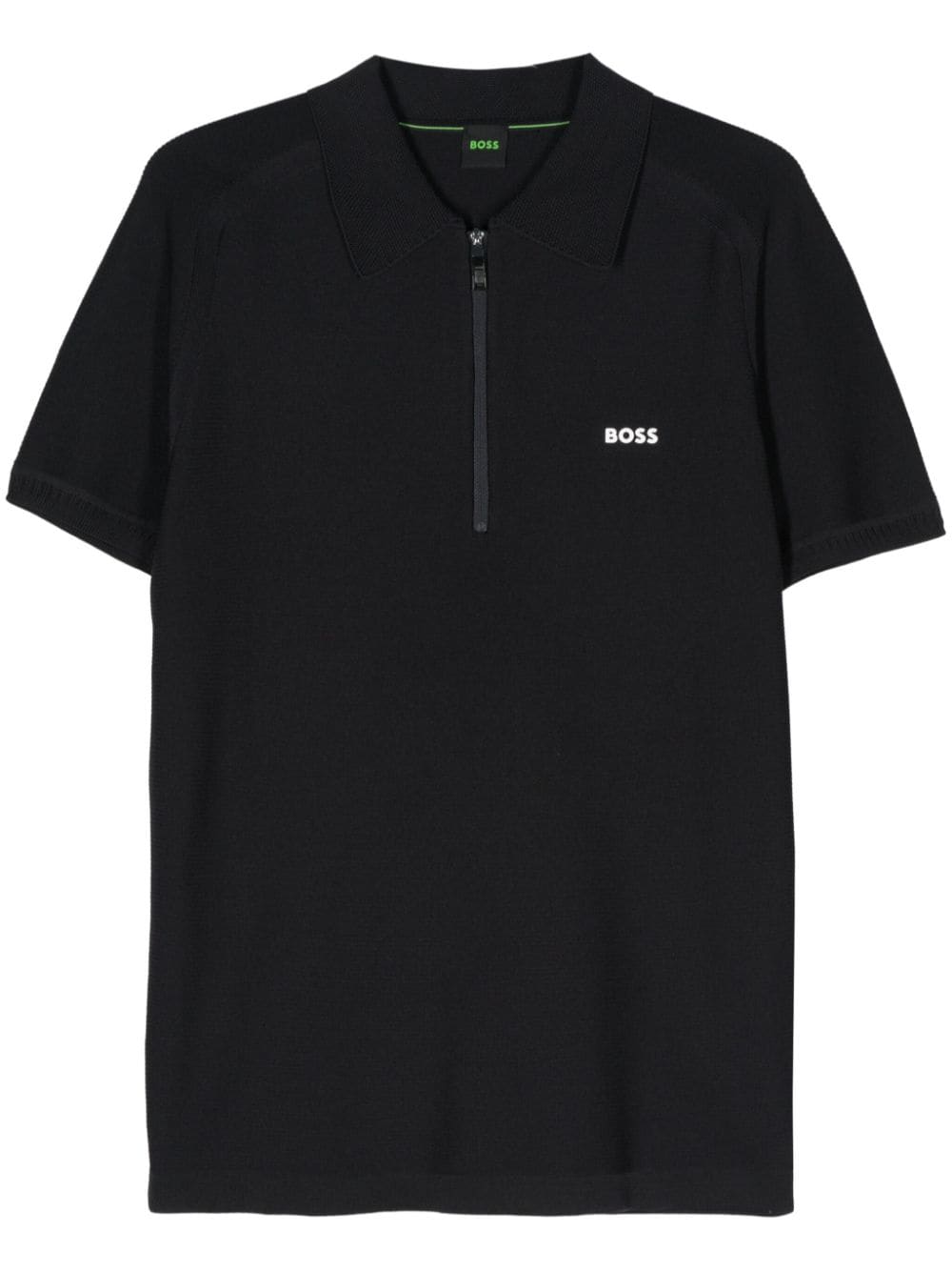 BOSS Poloshirt mit gummiertem Logo - Blau von BOSS