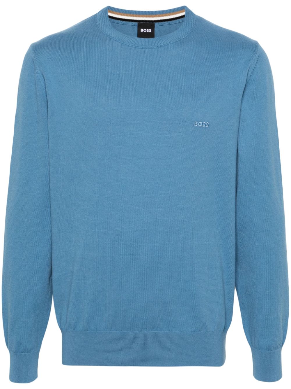 BOSS Pullover mit Logo-Stickerei - Blau von BOSS