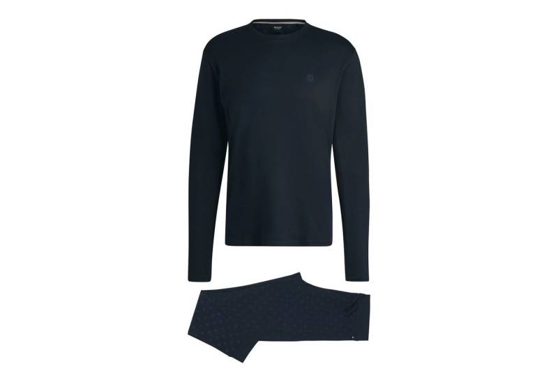 BOSS Pyjama Relax Long Set (2 tlg) mit Double-B-Monogrammen von BOSS