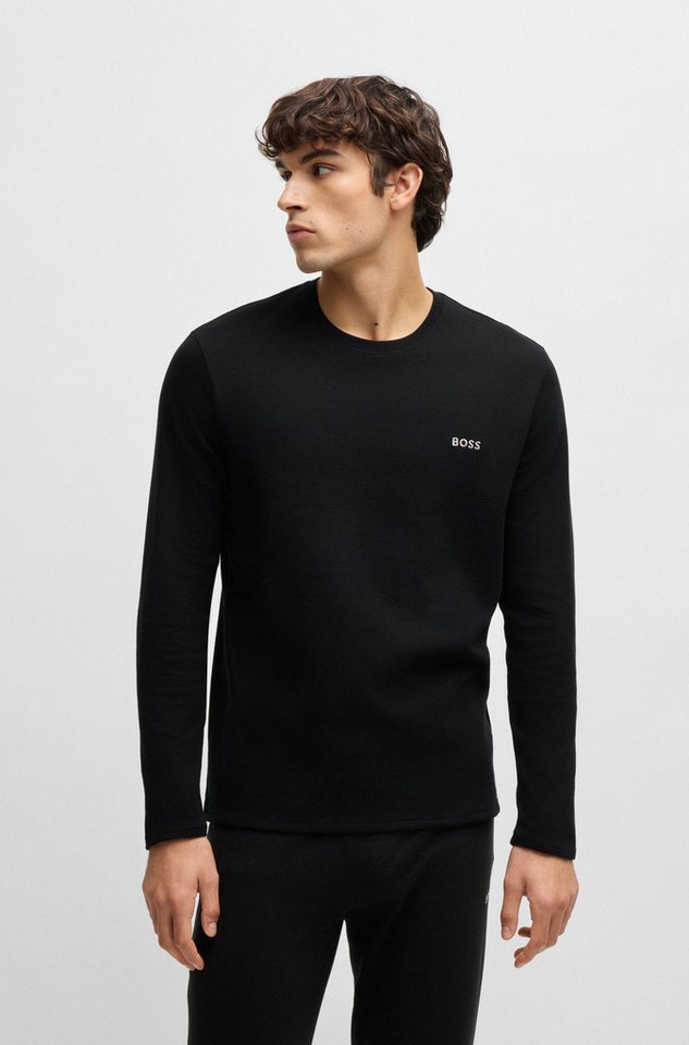 BOSS Pyjamaoberteil Waffle LS-Shirt von BOSS