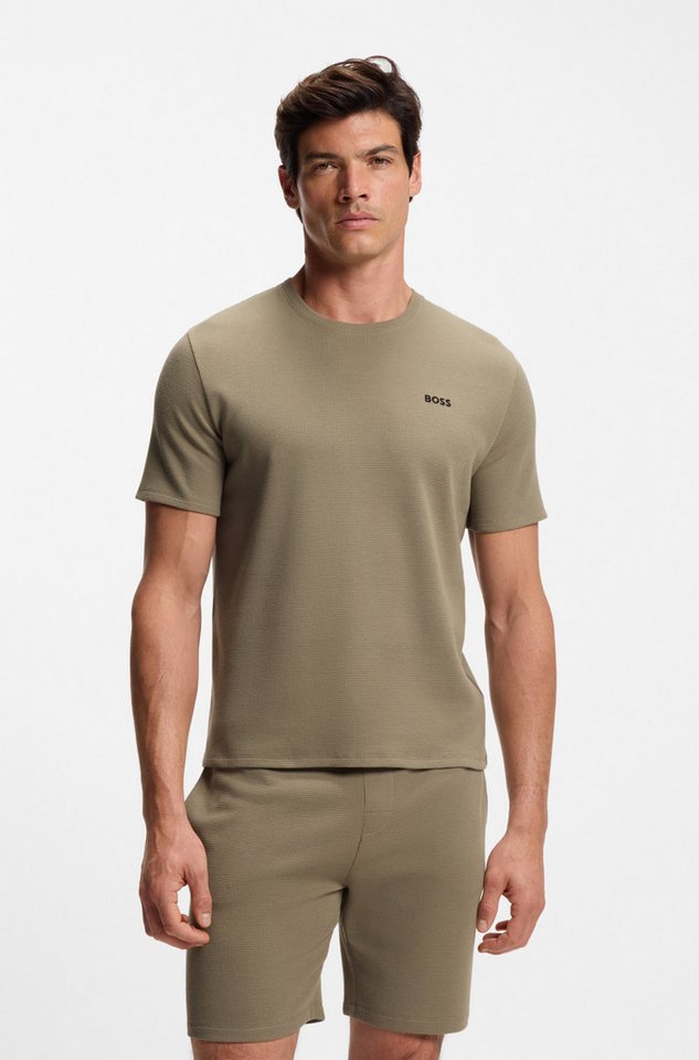 BOSS Pyjamaoberteil Waffle T-Shirt von BOSS